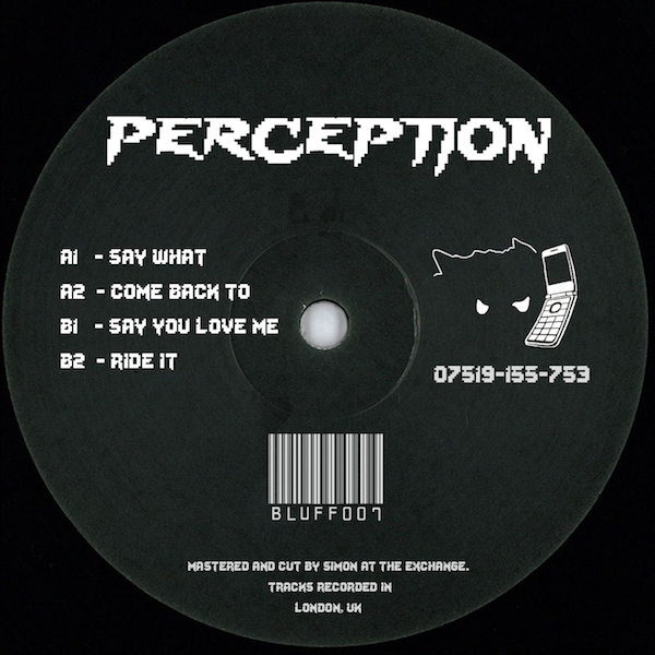 ( BLUFF 007 ) DJ PERCEPTION - Bluff007 ( 12" vinyl ) Bluf Records