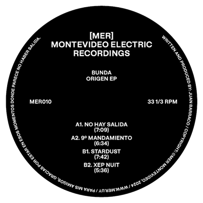 ( MER 010 ) BUNDA - Origen EP ( 12" ) Montevideo Electronic Recordings