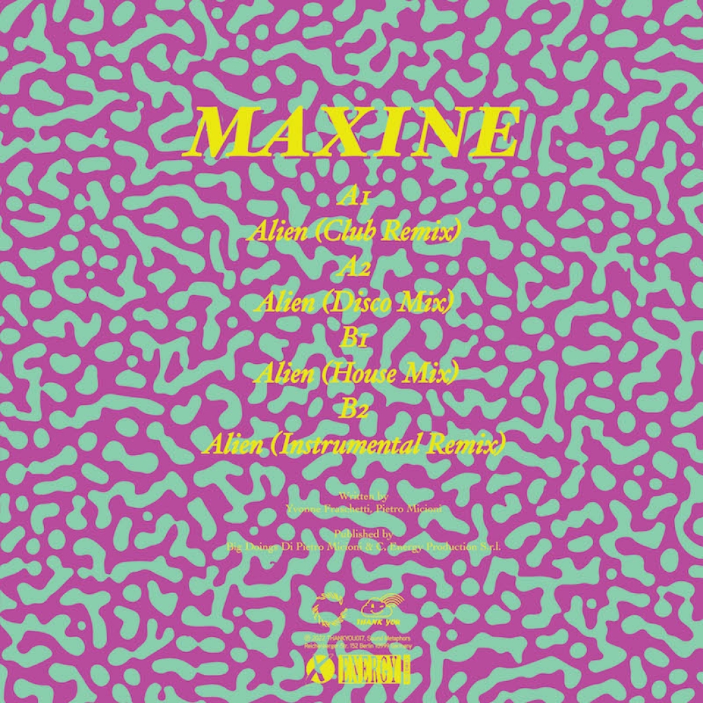 ( THANKYOU 017 ) MAXINE - Alien ( 12" vinyl reissue ) Thank You