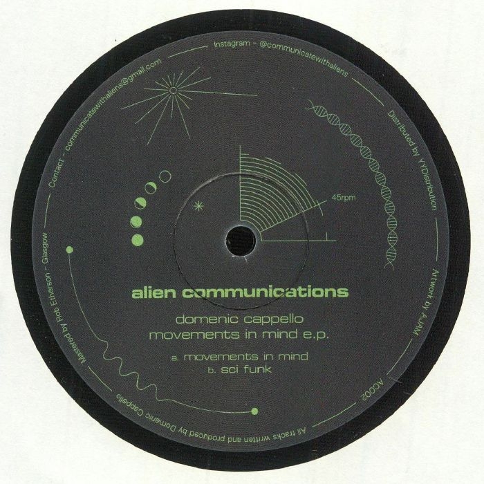 ( AC 002 ) Domenic CAPPELLO - Movements In Mind EP (12") Alien Communications