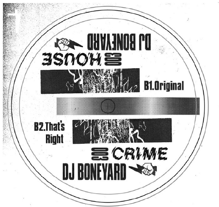 (  HC 003 ) DJ BONEYARD - House Crime Vol 3 ( 140 gram vinyl 12" ) House Crime