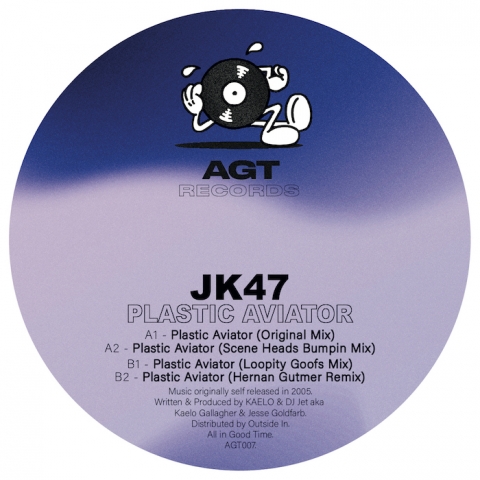 ( AGT 007 ) JK47 - Plastic Aviator EP ( 12" ) REISSUE - AGT Records