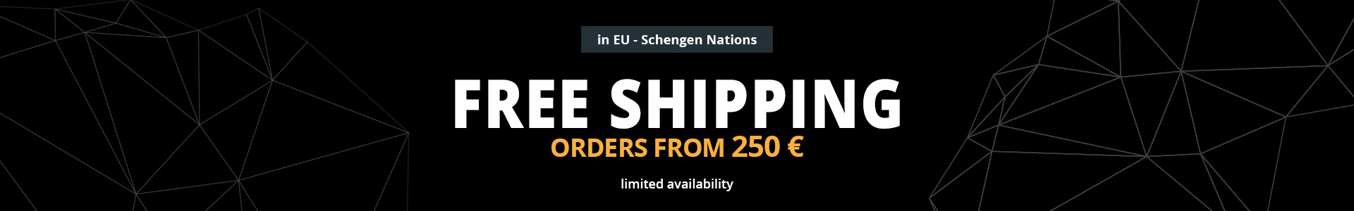 free shipping in eu from order 250 euro